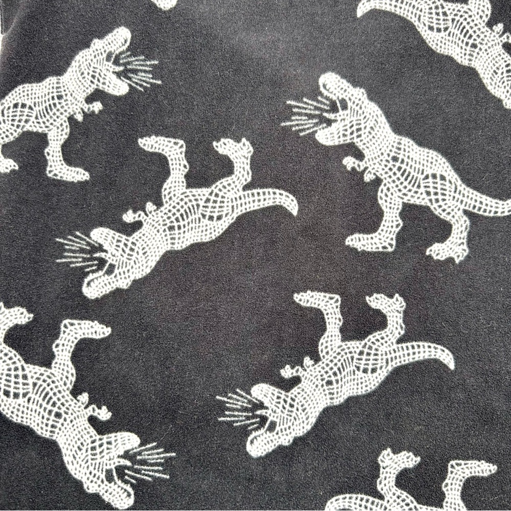 Carter's Dinosaur Print Full Zip 1- Piece Fleece Footie Pajamas. Boys Size 8. - Picture 3 of 7